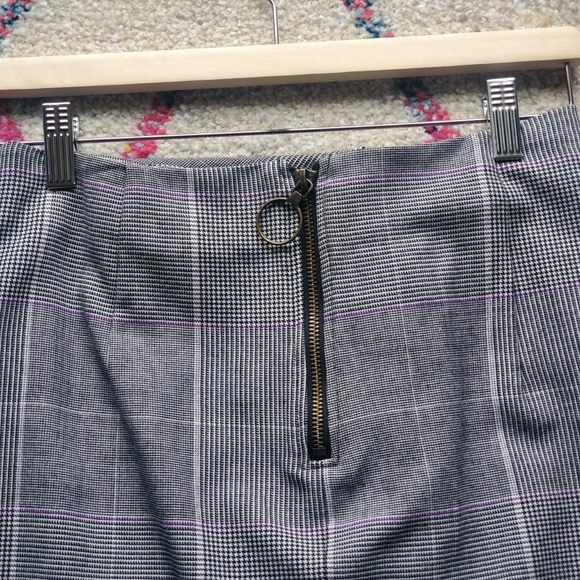 Plaid Faux Wrap Front Mini Skirt - Picture 5 of 7